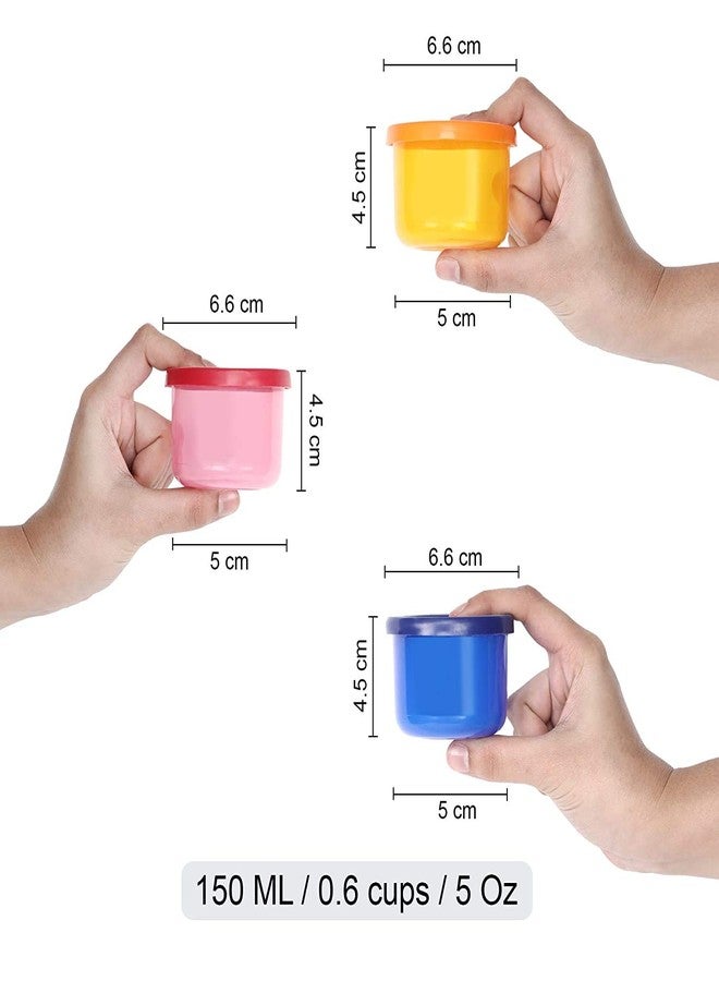 Cutting EDGE 150ml Multicolor Mini Kitchen Container Set of 3 for Spices Dry Fruits Herbs Seasonings BPA Free Airtight Microwave and Dishwasher Safe Multipurpose Storage Organizer Jars for Kitchen - Image 3